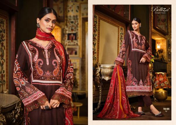 Belliza Haafiza Exclusive Jam Cotton Designer Dress Material Collection